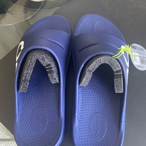 OOFOS Unisex - OOahh Sport Sandal Navy Slides Size M 11 / W13